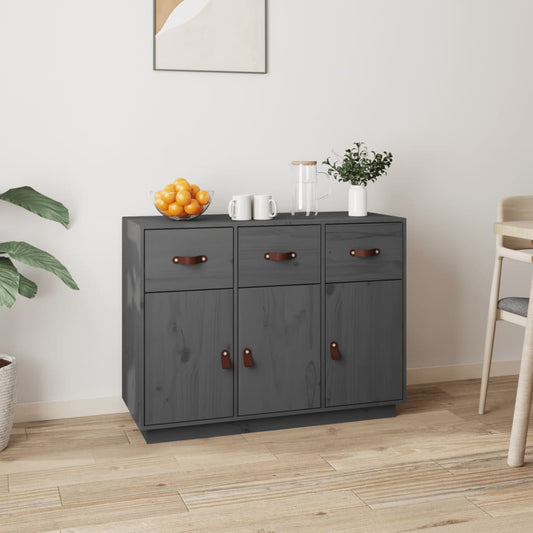 Byrå Grå 100x40x75 cm massiv furu