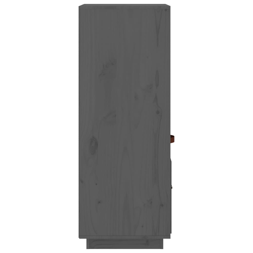 Skåp Grå 34x40x108,5 cm massiv furu