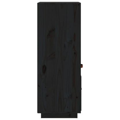 Skåp Svart 34x40x108,5 cm massiv furu