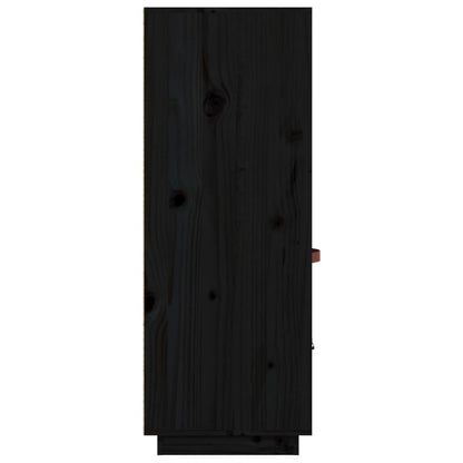 Skåp Svart 67x40x108,5 cm massiv furu