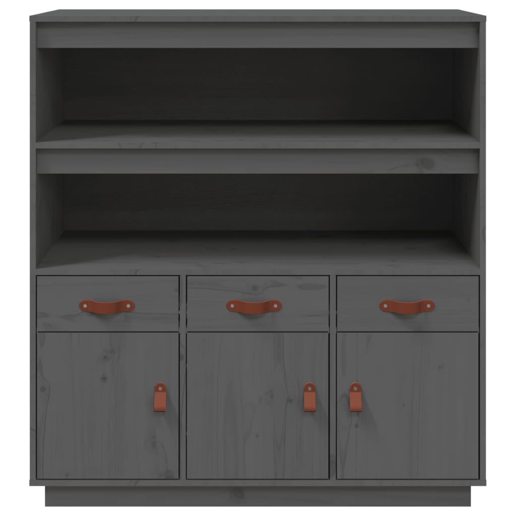 Skåp Grå 100x40x108,5 cm massiv furu