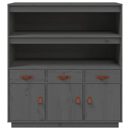 Skåp Grå 100x40x108,5 cm massiv furu