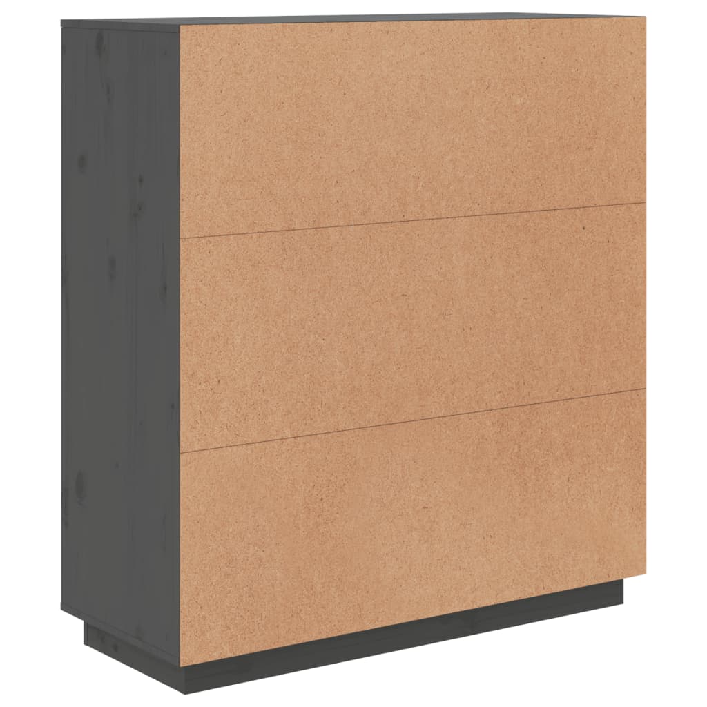 Skåp Grå 100x40x108,5 cm massiv furu