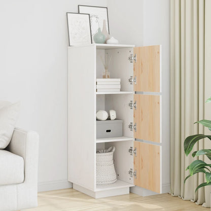 Skåp Vit 34x40x108,5 cm massiv furu