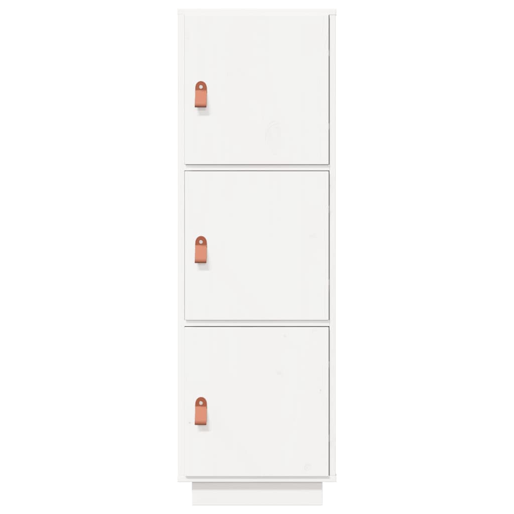 Skåp Vit 34x40x108,5 cm massiv furu