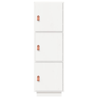 Skåp Vit 34x40x108,5 cm massiv furu