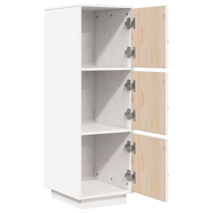 Skåp Vit 34x40x108,5 cm massiv furu