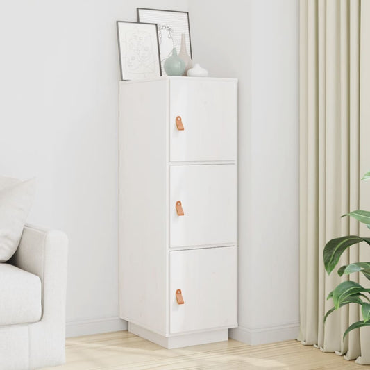 Skåp Vit 34x40x108,5 cm massiv furu