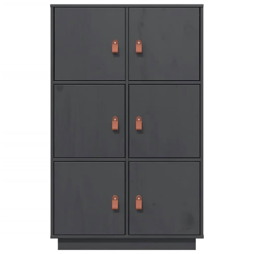 Skåp Grå 67x40x108,5 cm massiv furu