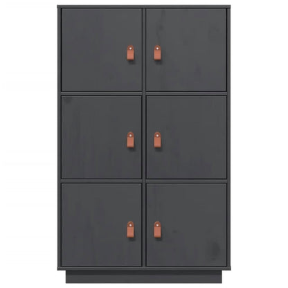 Skåp Grå 67x40x108,5 cm massiv furu