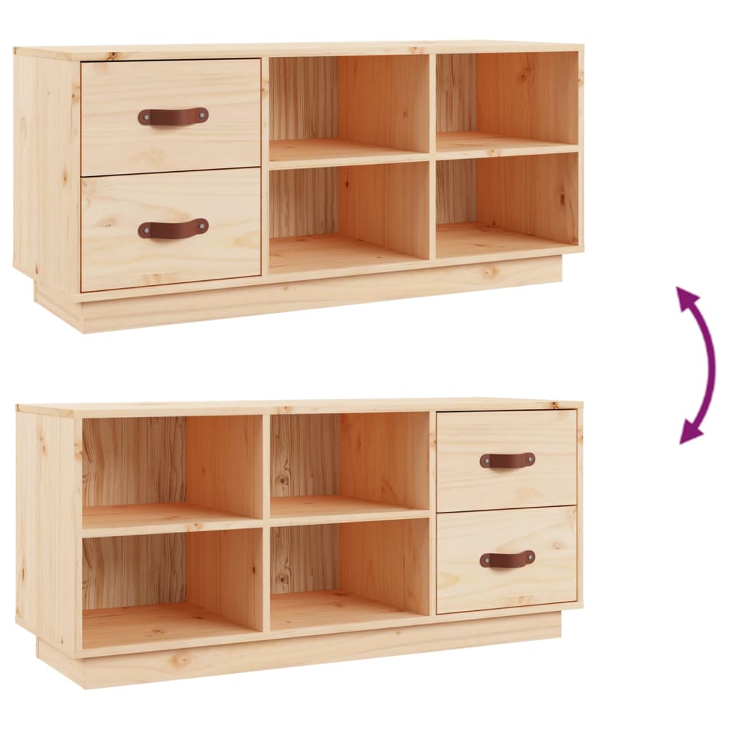 Skoställ Trä 100x34x45 cm massiv furu