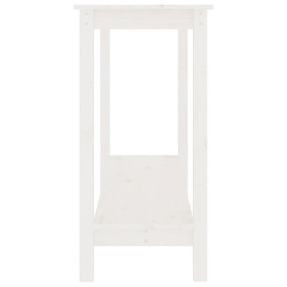 Avlastningsbord Konsollbord Vit 110x40x80 cm massiv furu