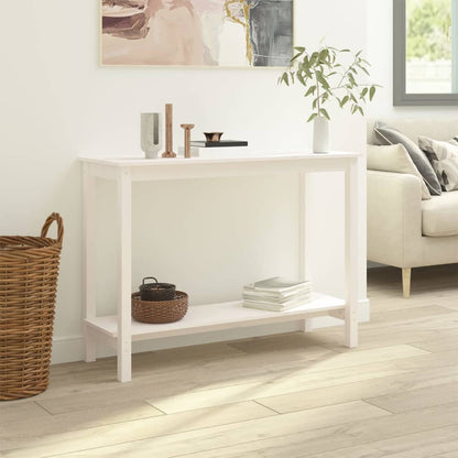 Avlastningsbord Konsollbord Vit 110x40x80 cm massiv furu