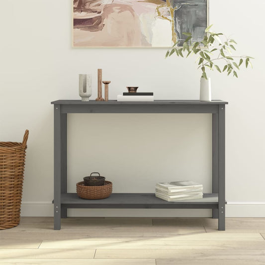 Avlastningsbord Konsollbord Grå 110x40x80 cm massiv furu