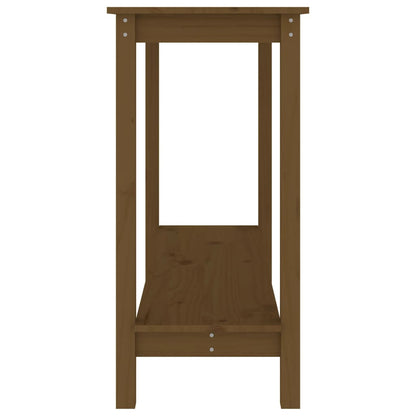 Avlastningsbord Konsollbord Brun honungsbrun 110x40x80 cm massiv furu