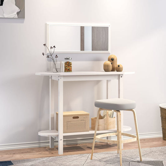 Avlastningsbord Konsollbord Vit 110x40x80 cm massiv furu