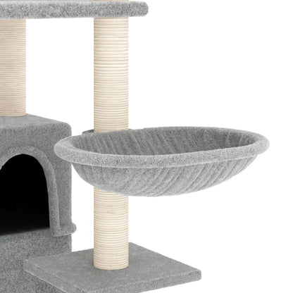 Kattmöbel Klösträd med sisalpelare ljusgrå 175 cm