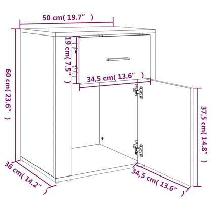 Sängbord Nattduksbord Vit 50x36x60 cm