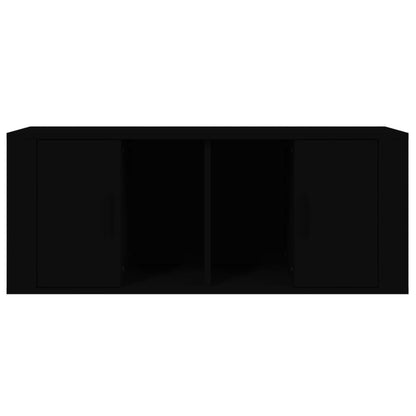 TV-skåp svart 100x35x40 cm konstruerat trä