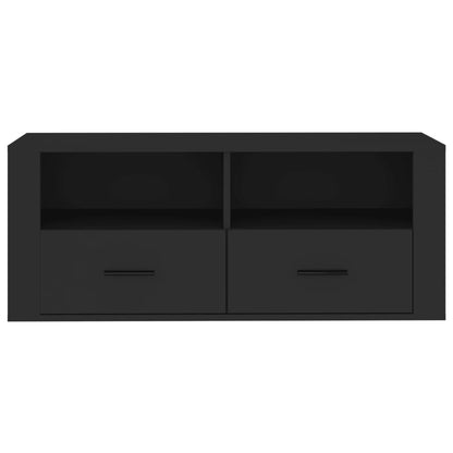 TV-skåp svart 100x35x40 cm konstruerat trä