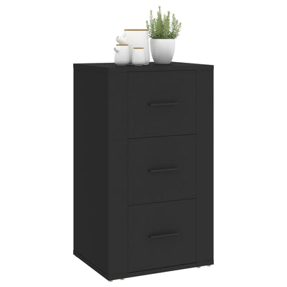 Skåp svart 40x33x70 cm konstruerat trä