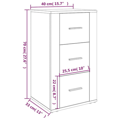 Skänk Sonoma Grå 40x33x70 cm
