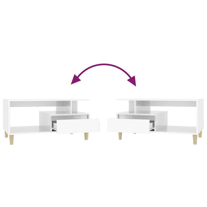 Soffbord Högglans Vit 90x49x45 cm