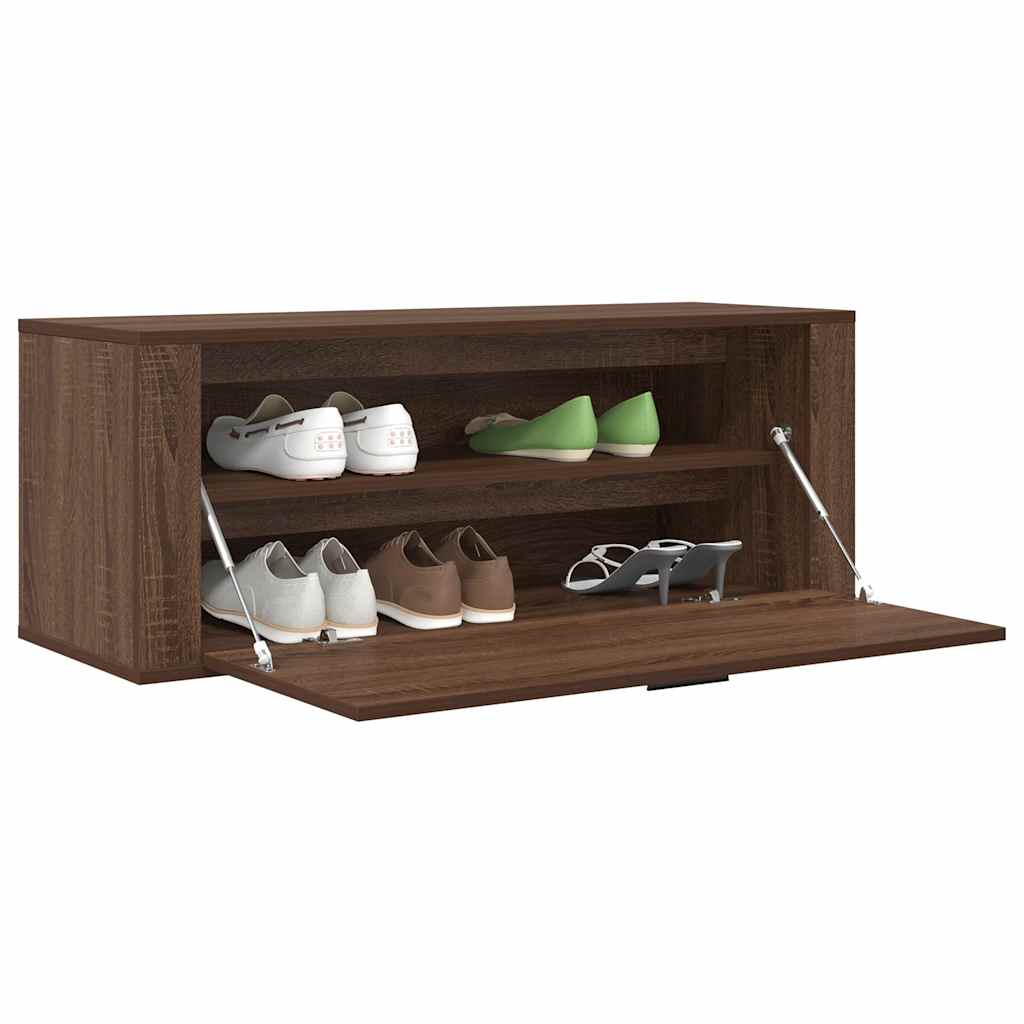 Skoställ Brun Ek 100x35x38 cm