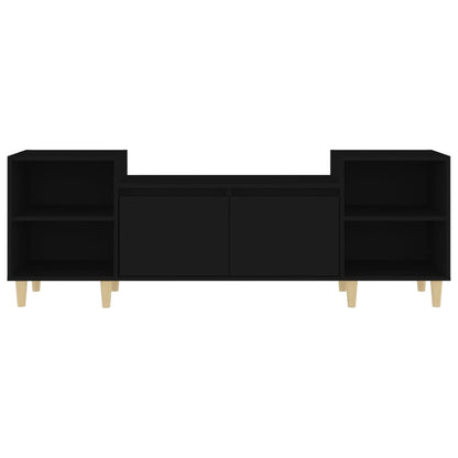 TV-skåp svart 160x35x55 cm konstruerat trä