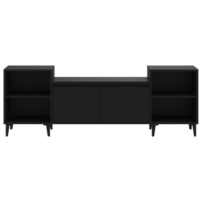 TV-skåp svart 160x35x55 cm konstruerat trä