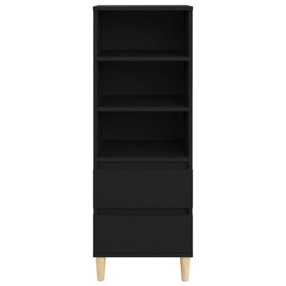 Skåp svart 40x36x110 cm konstruerat trä