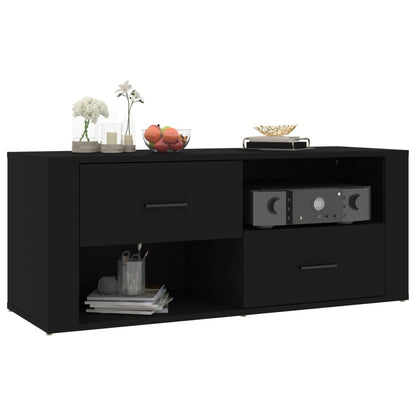 TV-skåp svart 100x35x40 cm konstruerat trä