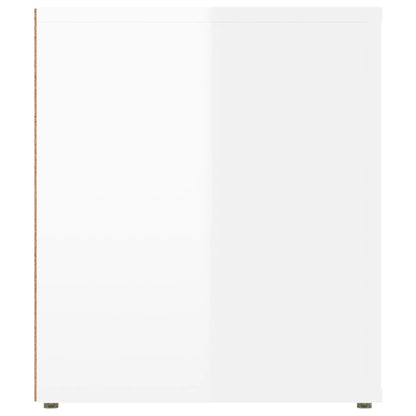 TV-skåp vit högglans 100x35x40 cm konstruerat trä