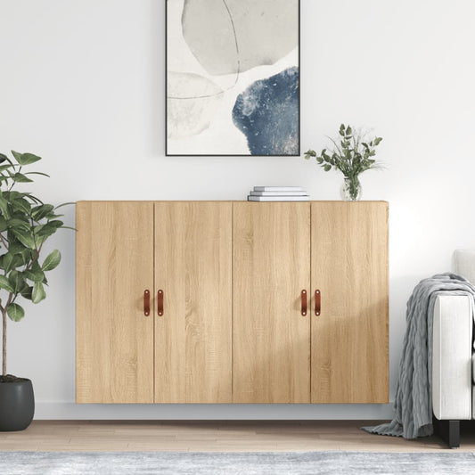 Väggskåp Sonoma Ek 2 st 69,5x34x90 cm