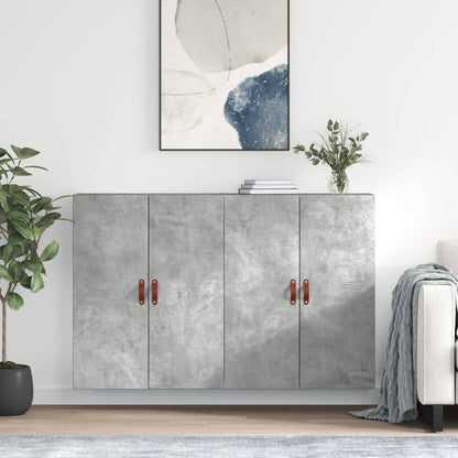 Väggskåp Betonggrå 2 st 69,5x34x90 cm
