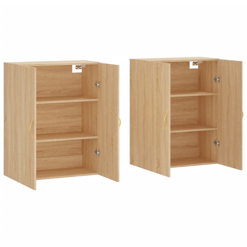 Väggskåp Sonoma Ek 2 st 69,5x34x90 cm