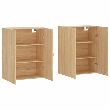Väggskåp Sonoma Ek 2 st 69,5x34x90 cm