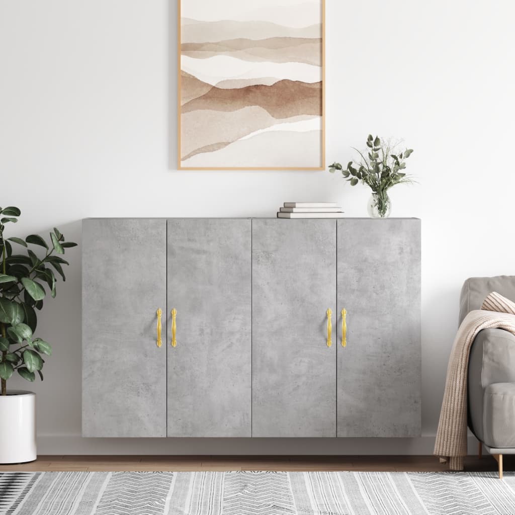 Väggskåp Betonggrå 2 st 69,5x34x90 cm