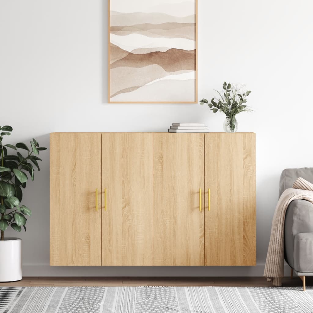 Väggskåp Sonoma Ek 2 st 69,5x34x90 cm