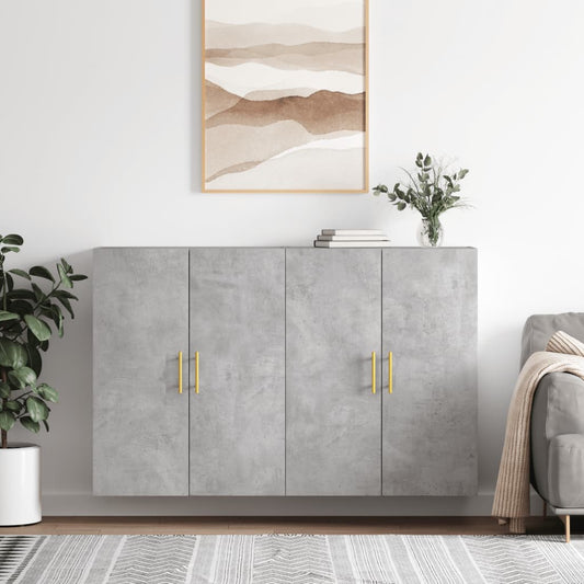 Väggskåp Betonggrå 2 st 69,5x34x90 cm
