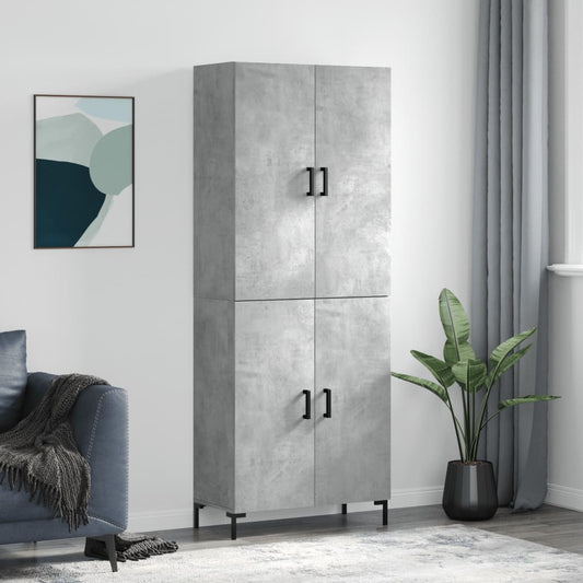 Skåp Betonggrå 69,5x34x180 cm
