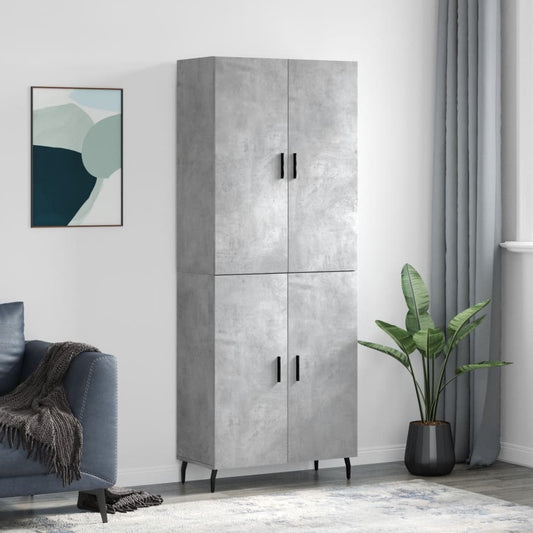 Skåp Betonggrå 69,5x34x180 cm