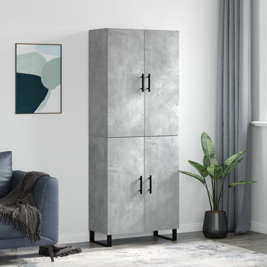 Skåp Betonggrå 69,5x34x180 cm