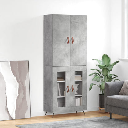 Skåp Betonggrå 69,5x34x180 cm