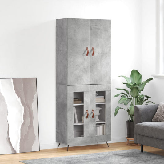 Skåp Betonggrå 69,5x34x180 cm
