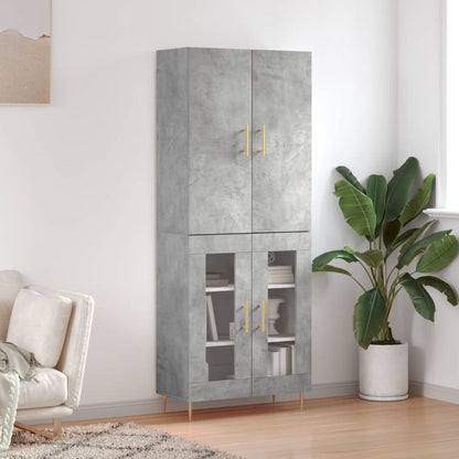 Skåp Betonggrå 69,5x34x180 cm