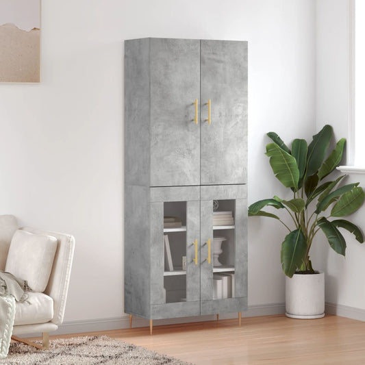 Skåp Betonggrå 69,5x34x180 cm
