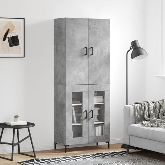 Skåp Betonggrå 69,5x34x180 cm