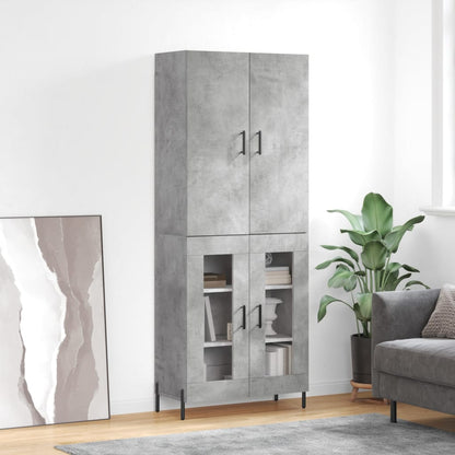 Skåp Betonggrå 69,5x34x180 cm