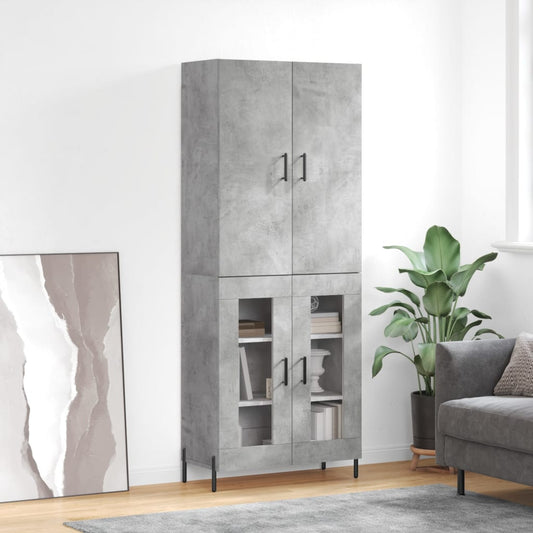 Skåp Betonggrå 69,5x34x180 cm